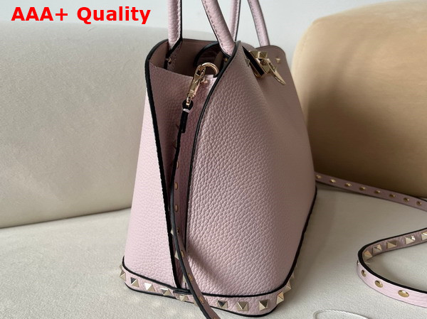 Valentino Garavani Rockstud Medium Handbag in Poudre Grainy Calfskin Replica