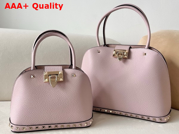 Valentino Garavani Rockstud Medium Handbag in Poudre Grainy Calfskin Replica