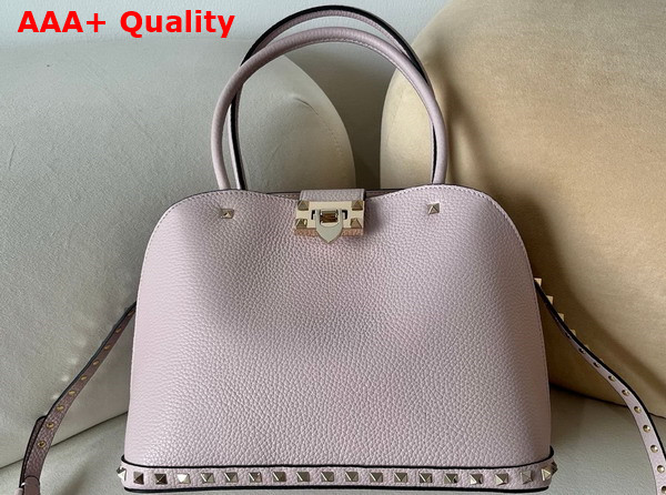 Valentino Garavani Rockstud Medium Handbag in Poudre Grainy Calfskin Replica