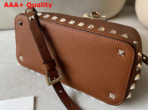 Valentino Garavani Rockstud Small Handbag in Almond Grainy Calfskin Replica
