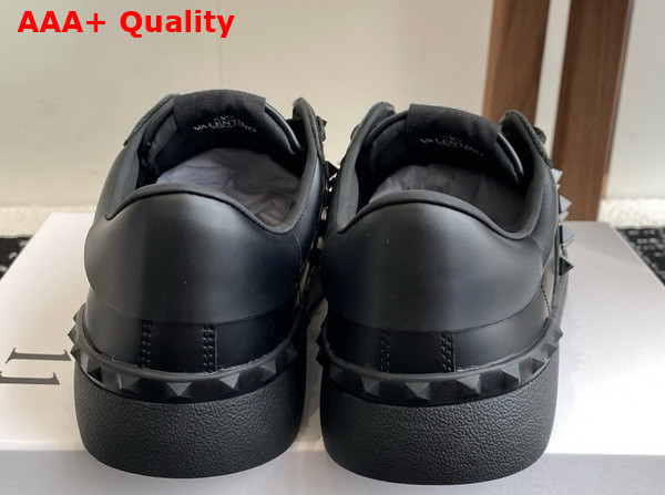 Valentino Garavani Rockstud Untitled Sneaker in Black Calfskin Replica