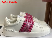 Valentino Garavani Rockstud Untitled Sneaker in Calfskin with Micro Studs White Replica