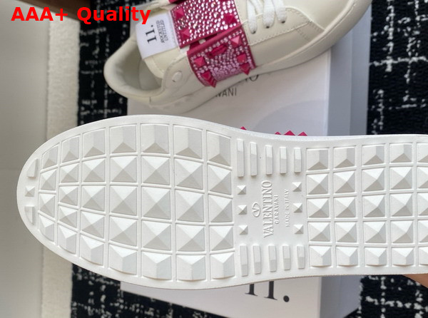 Valentino Garavani Rockstud Untitled Sneaker in Calfskin with Micro Studs White Replica