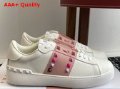Valentino Garavani Rockstud Untitled Sneaker in Calfskin with Tonal Studs White Replica