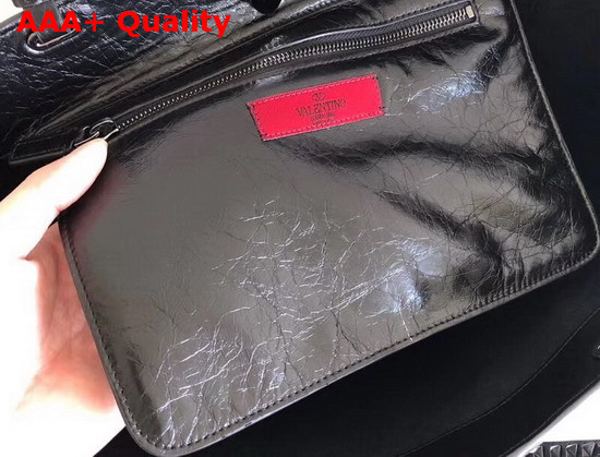 Valentino Garavani Star Studded Medium Tote in Black Calfskin Replica