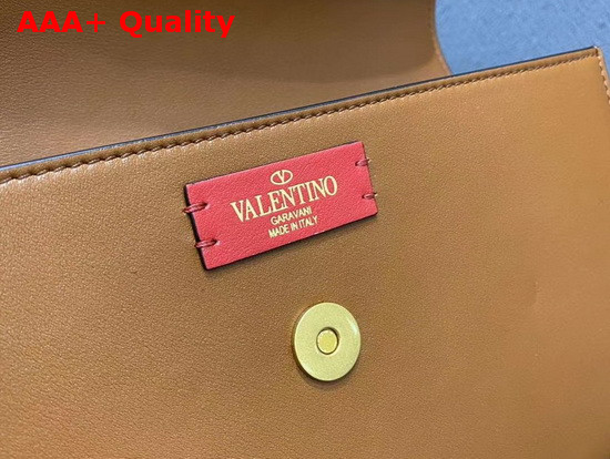 Valentino Garavani Supervee Calfskin Crossbody Bag in Saddle Brown Replica