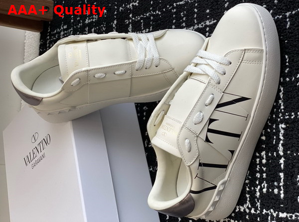 Valentino Garavani VLTN Calfskin Open Sneaker in White Replica
