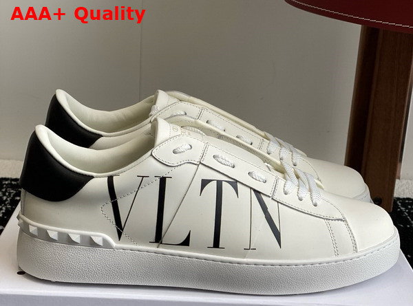 Valentino Garavani VLTN Calfskin Open Sneaker in White Replica