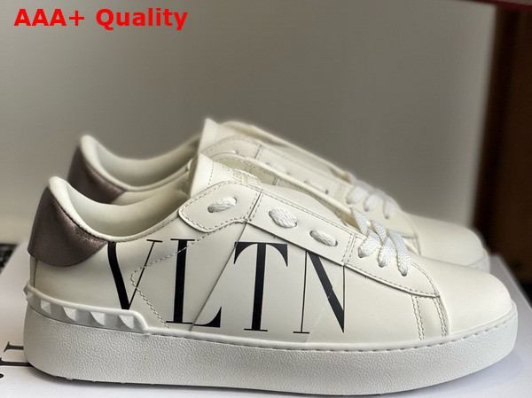 Valentino Garavani VLTN Calfskin Open Sneaker in White Replica