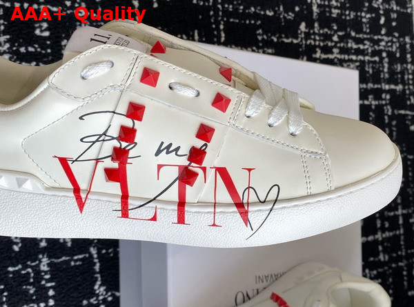 Valentino Garavani VLTN Rockstud Untitled Sneaker in White Calfskin Replica
