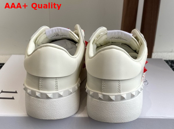 Valentino Garavani VLTN Rockstud Untitled Sneaker in White Calfskin Replica