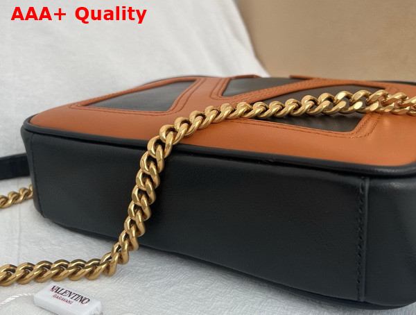 Valentino Garavani Viva Superstar Nappa Leather Crossbody Bag Black and Spice Replica