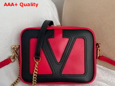 Valentino Garavani Viva Superstar Nappa Leather Crossbody Bag Red and Black Replica