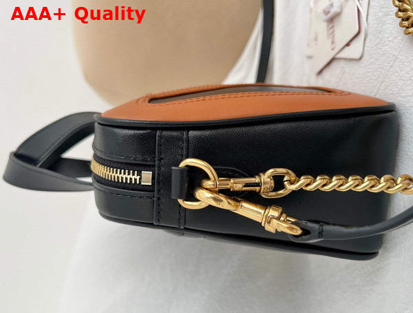 Valentino Garavani Viva Superstar Nappa Leather Handbag Black and Spice Replica