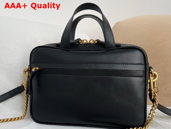 Valentino Garavani Viva Superstar Nappa Leather Handbag Black and Spice Replica