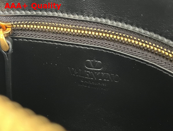 Valentino Garavani Viva Superstar Nappa Leather Handbag Black and Spice Replica