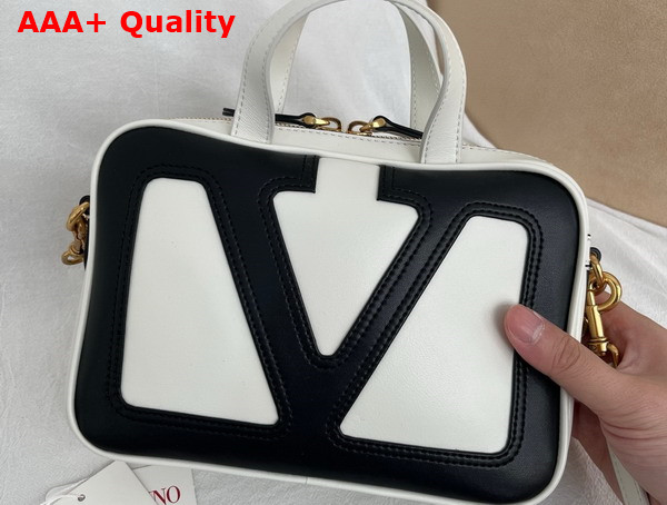 Valentino Garavani Viva Superstar Nappa Leather Handbag Butter and Black Replica