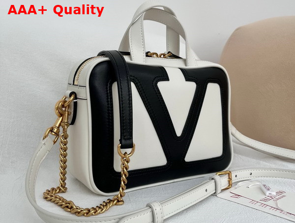 Valentino Garavani Viva Superstar Nappa Leather Handbag Butter and Black Replica