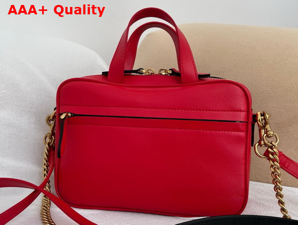 Valentino Garavani Viva Superstar Nappa Leather Handbag Red and Black Replica