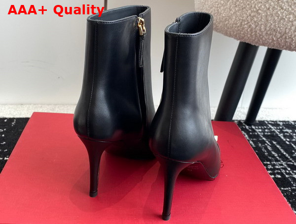 Valentino Rockstud Calfskin Ankle Boot in Black Replica