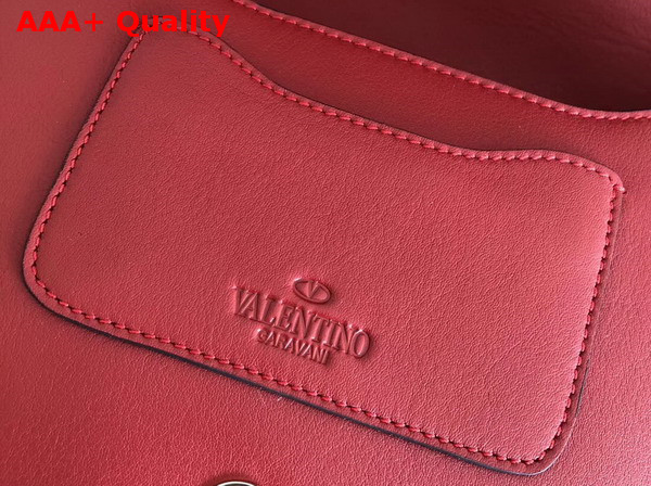 Valentino Rockstud Shoulder Bag in Red Calfskin Replica