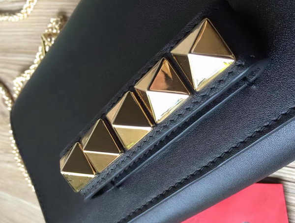 Valentino Va Va Voom Leather Shoulder Bag in Black Nappa Leather For Sale