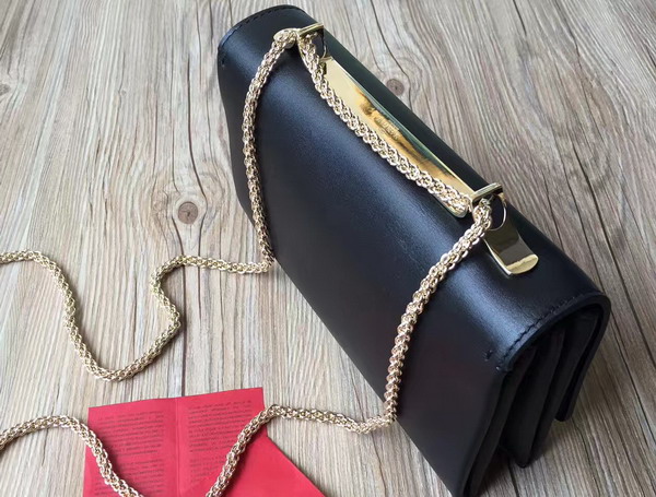 Valentino Va Va Voom Leather Shoulder Bag in Black Nappa Leather For Sale