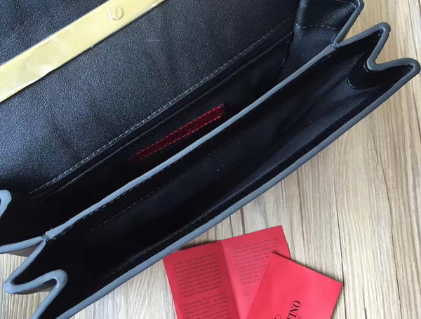 Valentino Va Va Voom Leather Shoulder Bag in Black Nappa Leather For Sale