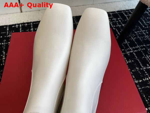 Valentino Vlogo Type Ankle Boot in White Calfskin Replica